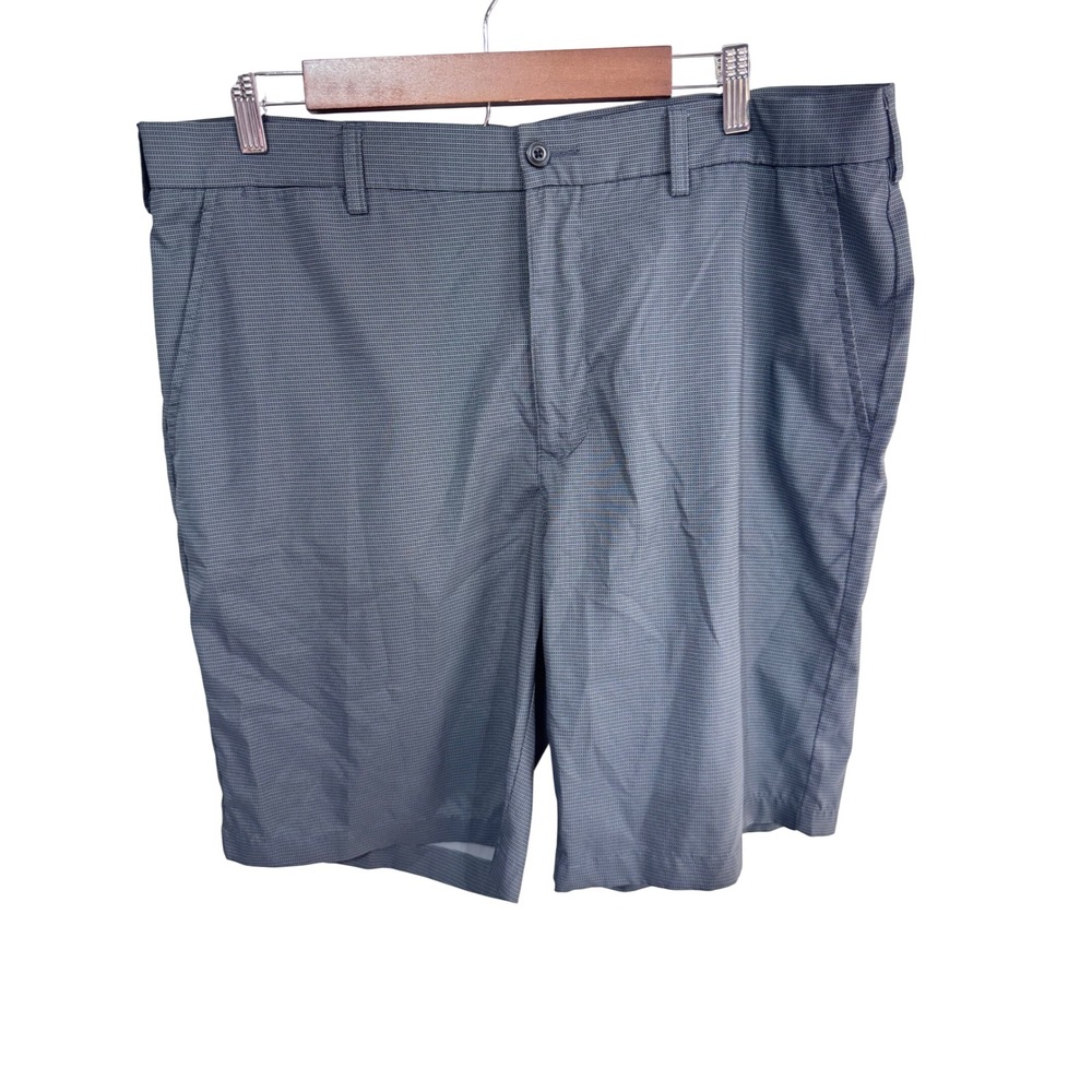 PGA Tour Men's 38 Gray Golf Shorts Performance Grid Pattern
